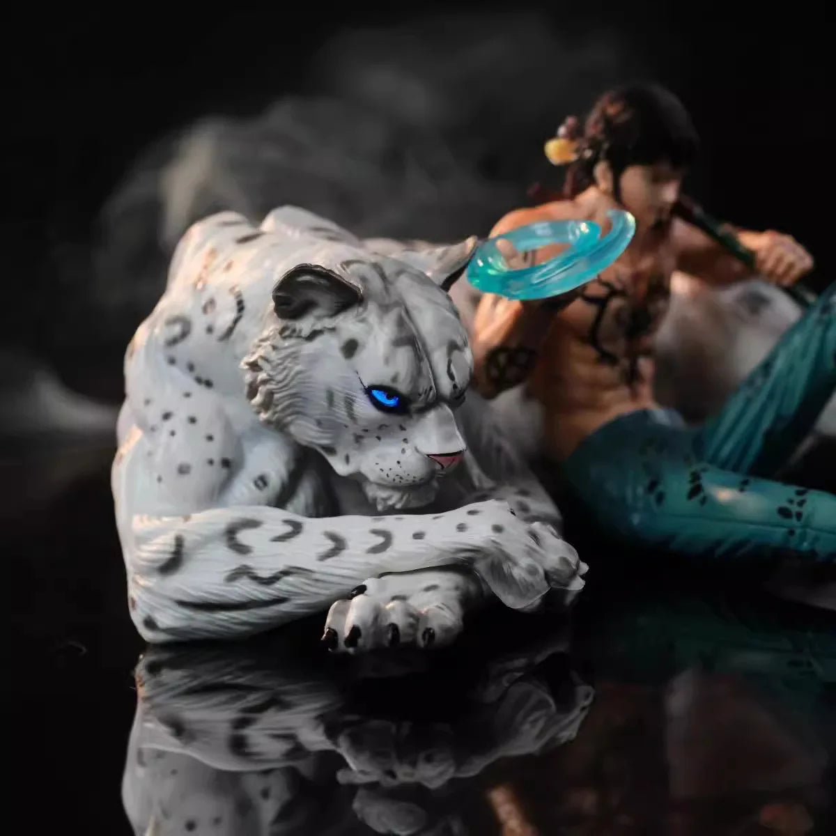 Anime One Piece Snow Leopard Trafalgar Law Battle Ver. GK PVC Action Figure Statue Collectible Model Kids Toys Doll 12CM