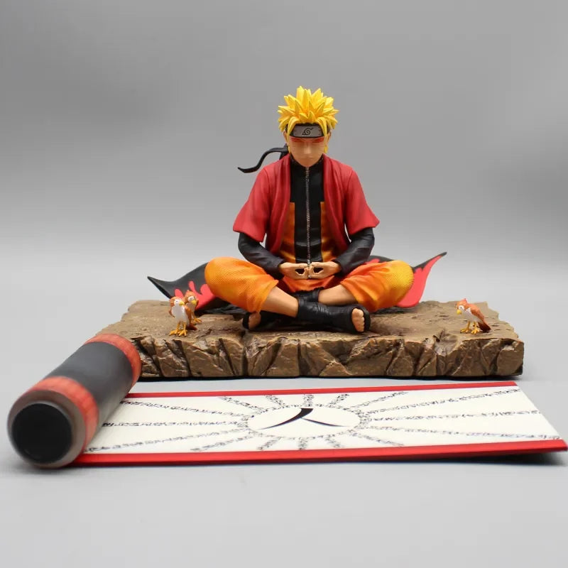 Naruto Shippuden Figure Anime Immortal Mode Uzumaki Naruto Figure Meditate Gk Statue Collection Figurines Model Kids Gifts Toys
