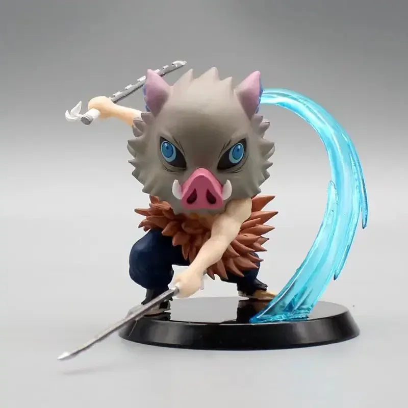 Demon Slayer Figure Kamado Tanjirou Tomioka Giyuu Kanroji Mitsuri Action Figure Q Version Model Cartoon Desktop Decor Toys Gift