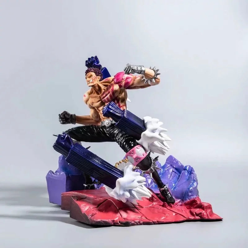 Anime One Piece Charlotte Katakuri VS Gear Fourth Luffy Battle Ver. GK PVC Action Figure Statue Collection Model Toys Doll Gifts