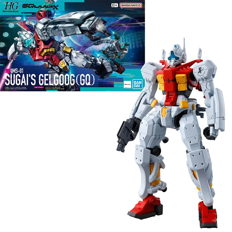 Bandai Original GUNDAM HG MSGG RED GUNDAM GQuuuuuuX POLICE ZAKU 1/144 Anime Action Figure Assembly Model Toys Gifts For Children