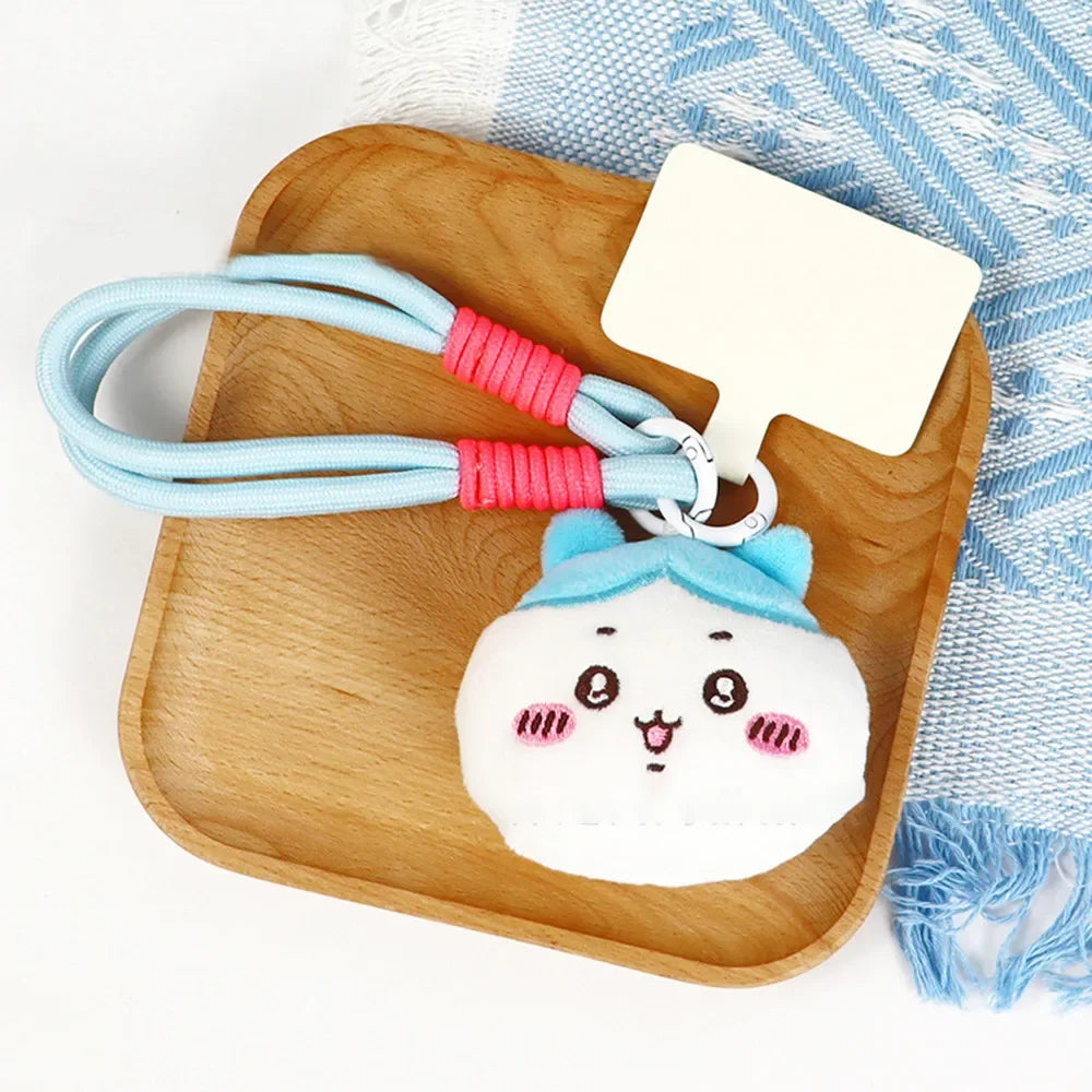 Cute Cartoon Chiikawa Usaqi Plush Doll Key Chain Mobile Rope for Kids Boys Girls Backpack Pendant