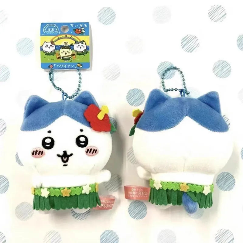 Self-mocking Xiong Jiyika Wow Hula Skirt Chiikawa Plush Doll Backpack Key Pendant Accessories Doll