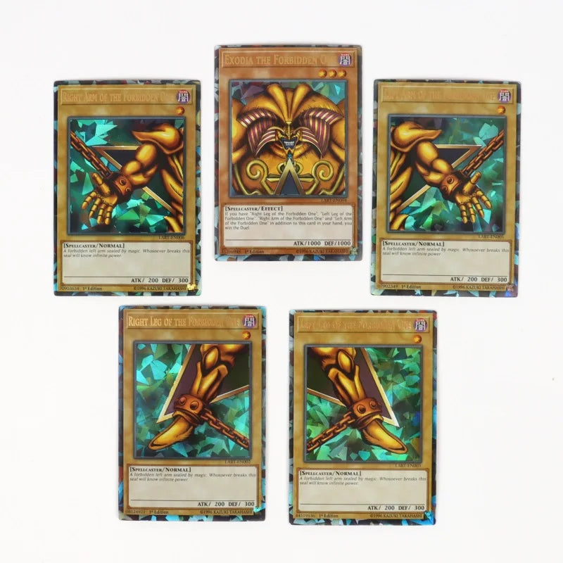 72PCS Yugioh Cards with Tin Box Yu Gi Oh Card Holographic English Version Golden Letter Duel Links Game Card Blue Eyes Exodia