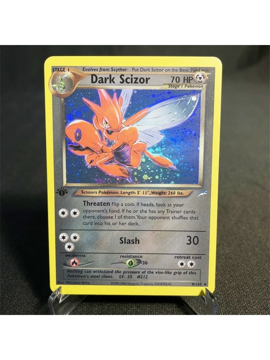 Pokémon Cards Foil Flash Card Neo Destiny Series Celebi Dark Donphan Light Flareon Collection Cards Model Toy Gifts Proxy Card