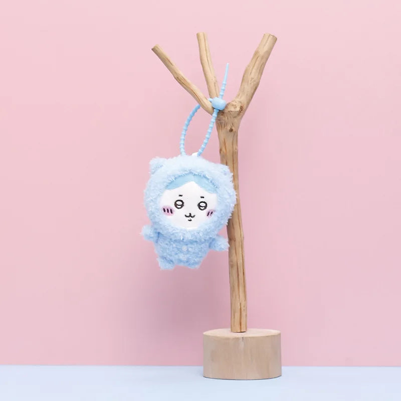 12Cm Kawaii Chiikawa Plush Keychain Girls Cute Cartoon Backpack Ornament Pendant Children Plush Toy Birthday Present Kids Gift