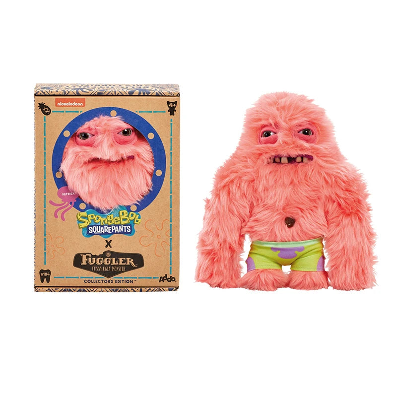 22cm Original Fuggler Plush Toys Ugly Monster Spongebob Squarepants Cute Tooth Monster Fill Plush Dolls Toys Gifts
