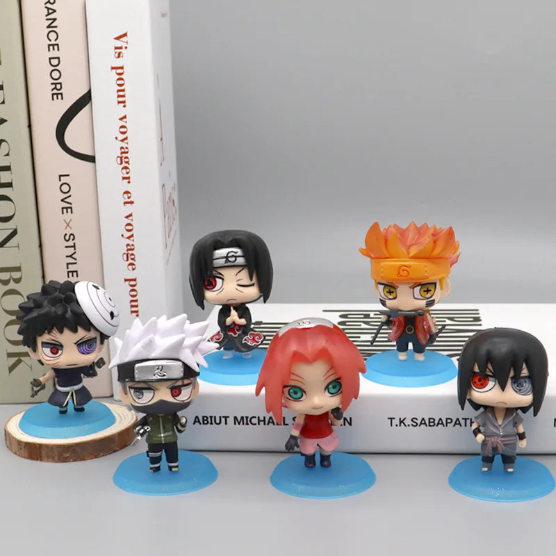 Anime Naruto Action Figure Naruto Sasuke Kakashi Itachi Model Toys Desktop Ornament Decoration Gift Boy Girl Figure Toy
