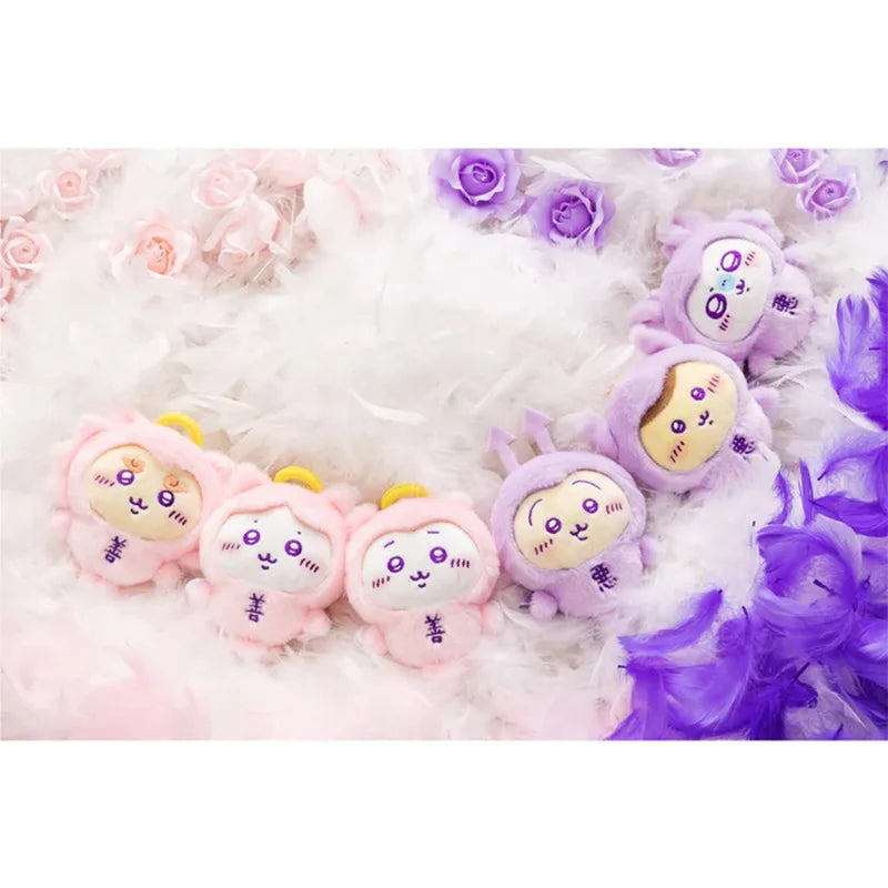 Cartoon Cute Chiikawa Good and Evil Series Pendant Hachiware Usagi Plush Doll Self-deprecating Bear Bag Pendant Plush Toy Gift