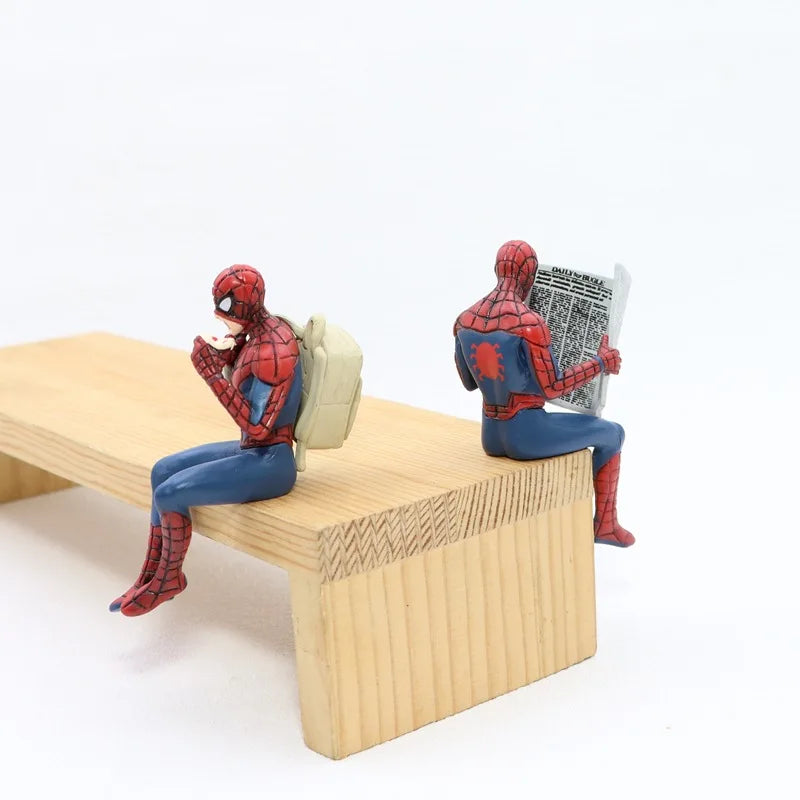 4pcs Marvel Superhero Spider Man 7-8cm Action Figure Decorative Ornaments Model Collection Mini Model Toys Birthday Gift