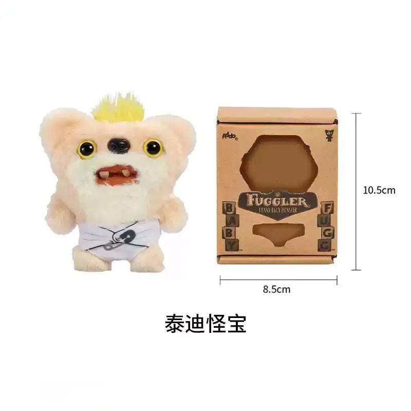 10cm Fuggler Plush Grin Grin Oogah Boogah Annoyed Alien Funny Monster Baby Series Mini Tooth Treasure Doll in Diaper Soft Toys