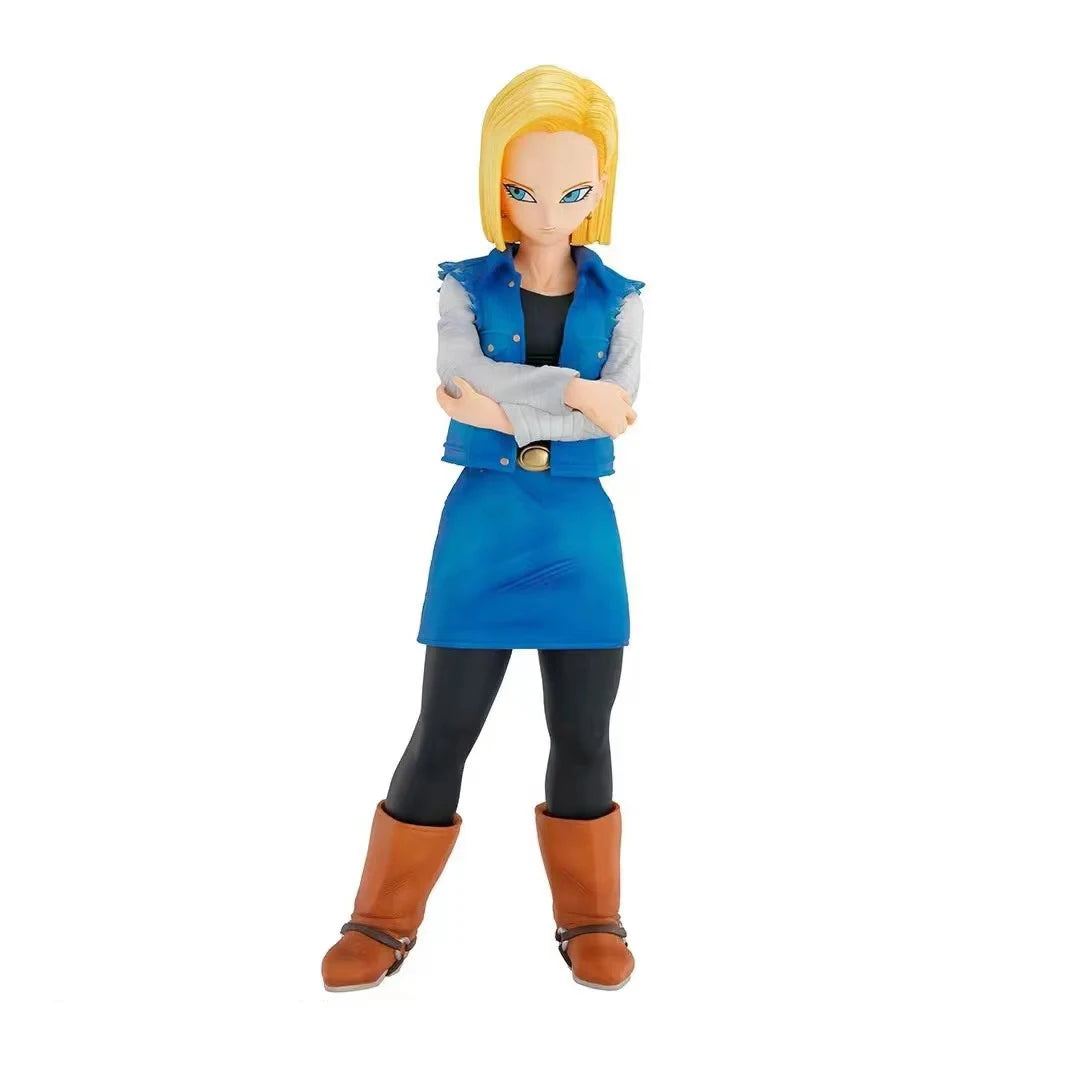 24CM Anime Dragon Ball Z Android 17 18 Figure Android 18 PVC Action Figures Collection Model Toys for Children Christmas Gifts Action figure