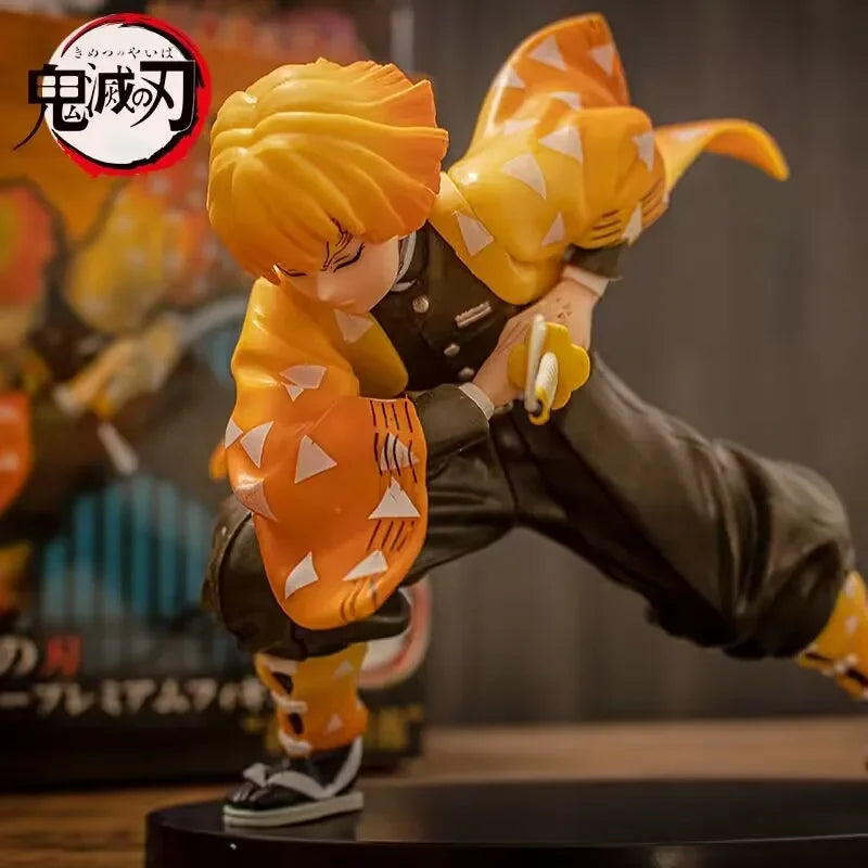14cm Demon Slayer Figure Agatsuma Zenitsu Action Figure PVC Figurine Model Ornaments Children's Toy Doll Boys Gifts Collectibles