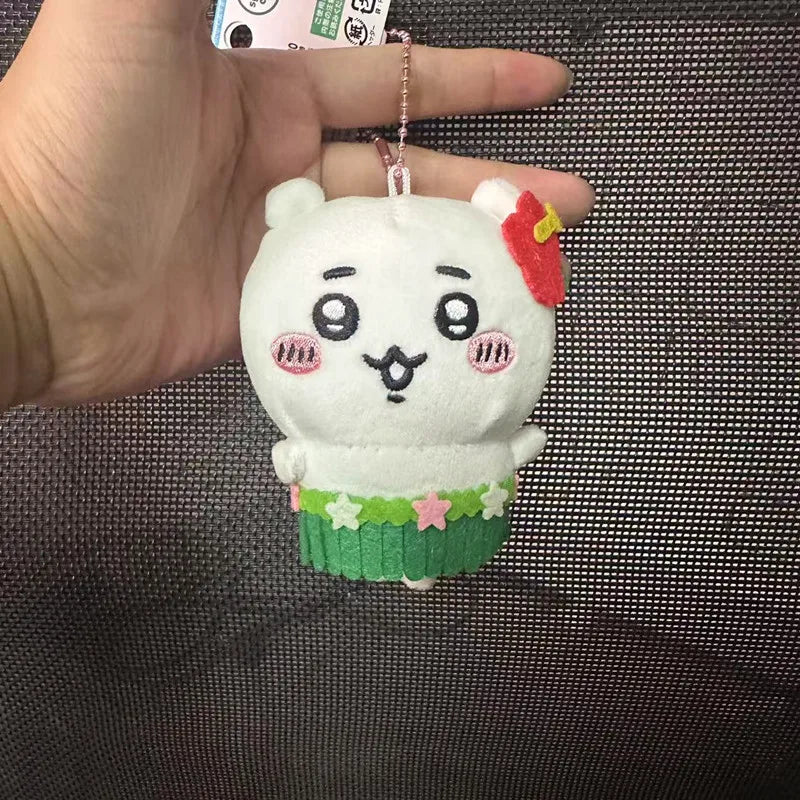 Self-mocking Xiong Jiyika Wow Hula Skirt Chiikawa Plush Doll Backpack Key Pendant Accessories Doll