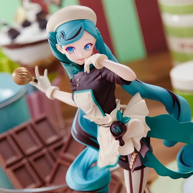 21cm Hatsune Miku Figure Hatsune Miku Chocolate Pastry Chef Figure Collection Luminasta Series Ko Model Toy Gift Customized