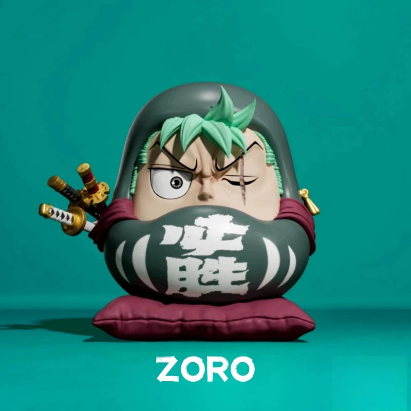 6cm Q-version One Piece Anime Figure Nika Luffy Zoro Sanji Nami Cos Super Dharma Figurine PVC Statue Model Toys Car Ornaments