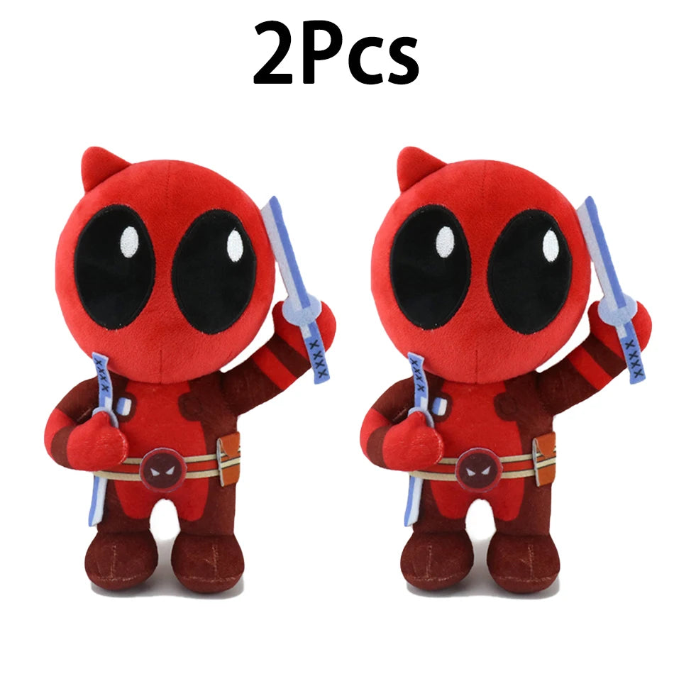12-22cm Marvel Deadpool Plush Stuffed Toys Cartoon Comics Figures Soft Dolls Pendant Kids Birthday Gifts Kawaii Xmas Decor