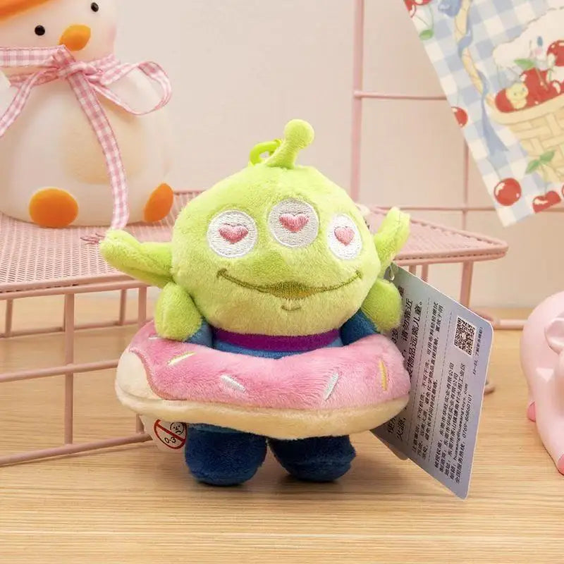 Disney Toy Story Alien Cute Kawaii Three Eyes Boy Plush Pendant School Bag Backpack Pendant Keychain Plush Toy Birthday Gift