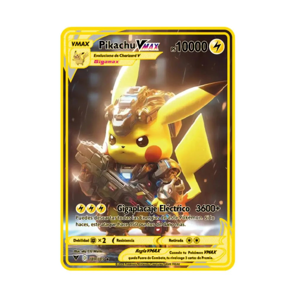 2024 New Spanish Pok é mon Cards Metal Pokemon Letters Spanish Pokemon Iron Cards Mewtwo Pikachu Gx Charizard Vmax Cartas Pok é