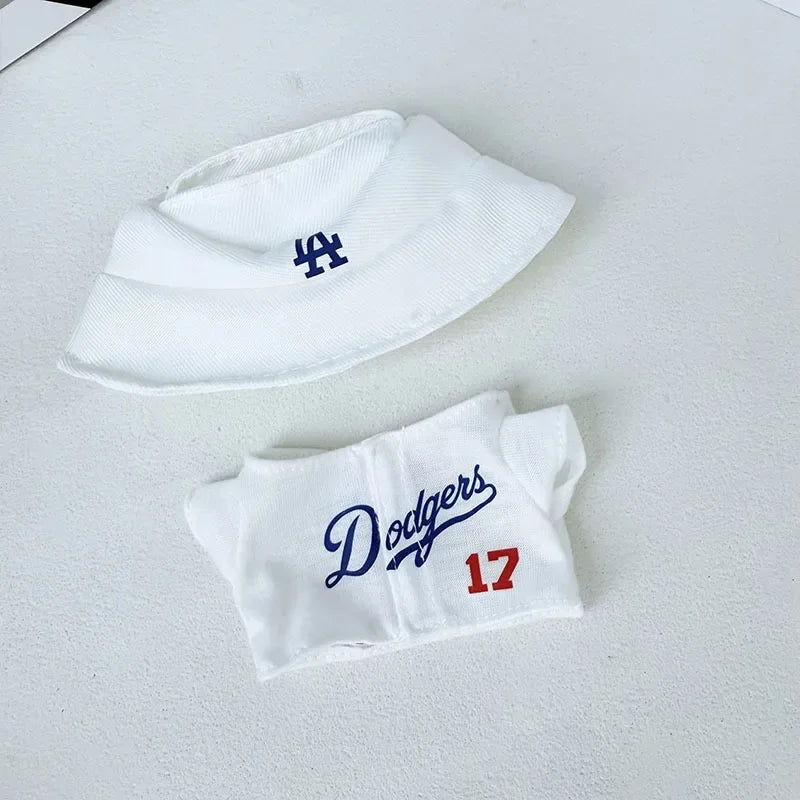 The first, second and third generations of Labubu clothes pendant Labubu sitting baby clothes LA baseball suit trend