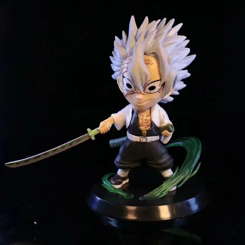 Demon Slayer Figure Kamado Tanjirou Tomioka Giyuu Kanroji Mitsuri Action Figure Q Version Model Cartoon Desktop Decor Toys Gift