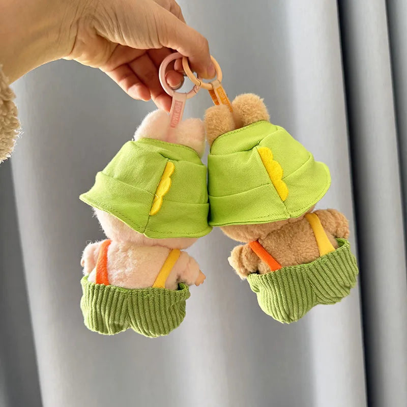 Labubu I II Idol Dolls Sitting Party Clothing Outfit 17cm Mini Plush Doll'S Clothes Bib Pants Fruit Animal Overalls Accessories