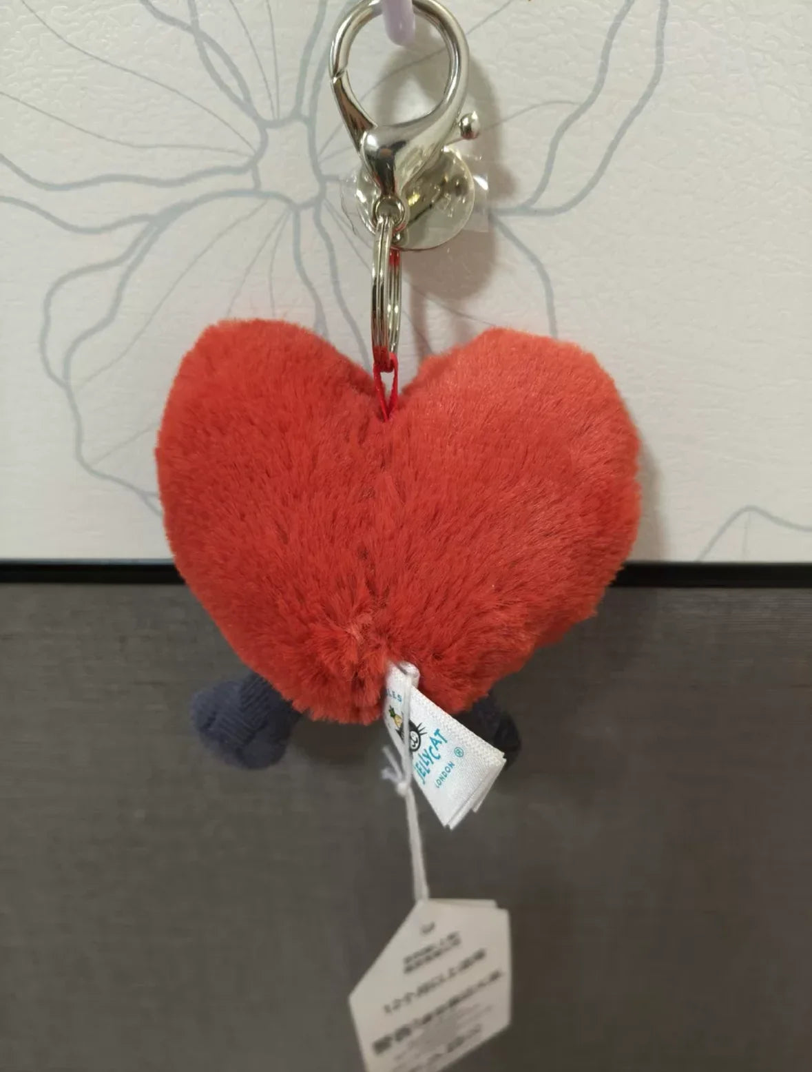 2024 New 16cm Jelly Cat Fun Red Love Pendant Keychain Bag Pendant Accessories Doll Pendant Valentine'S Lovers Day Gifts