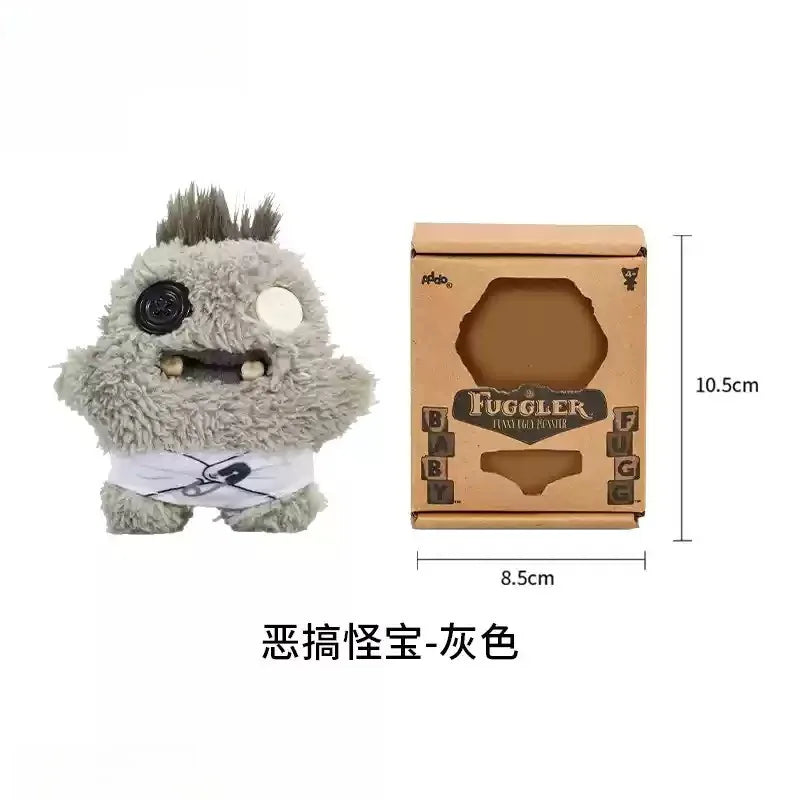 10cm Fuggler Plush Grin Grin Oogah Boogah Annoyed Alien Funny Monster Baby Series Mini Tooth Treasure Doll in Diaper Soft Toys