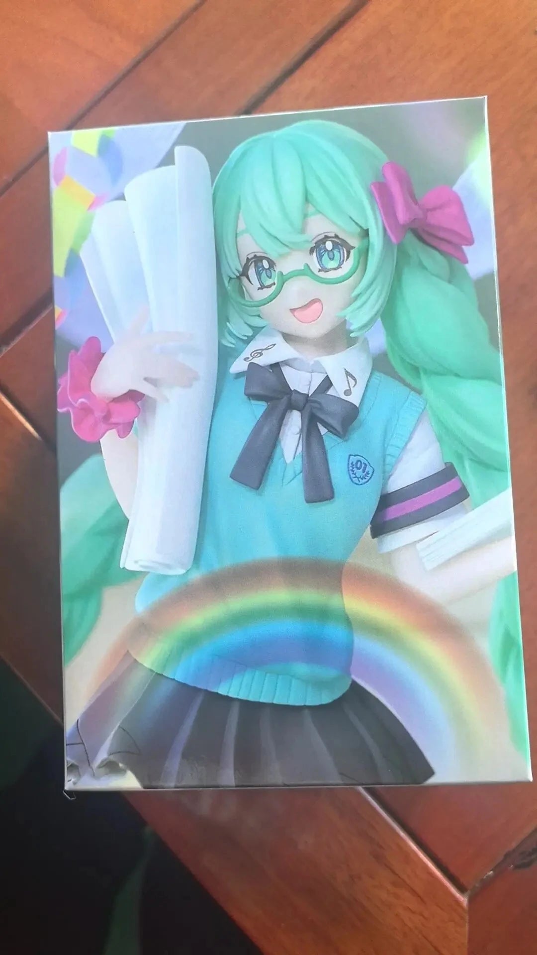 19CM Anime Hatsune Miku 16th Anniversary Commemorative School Uniform Luminasta Figure Action Figure Model Toys For Kids Gift