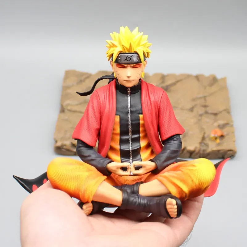 Naruto Shippuden Figure Anime Immortal Mode Uzumaki Naruto Figure Meditate Gk Statue Collection Figurines Model Kids Gifts Toys