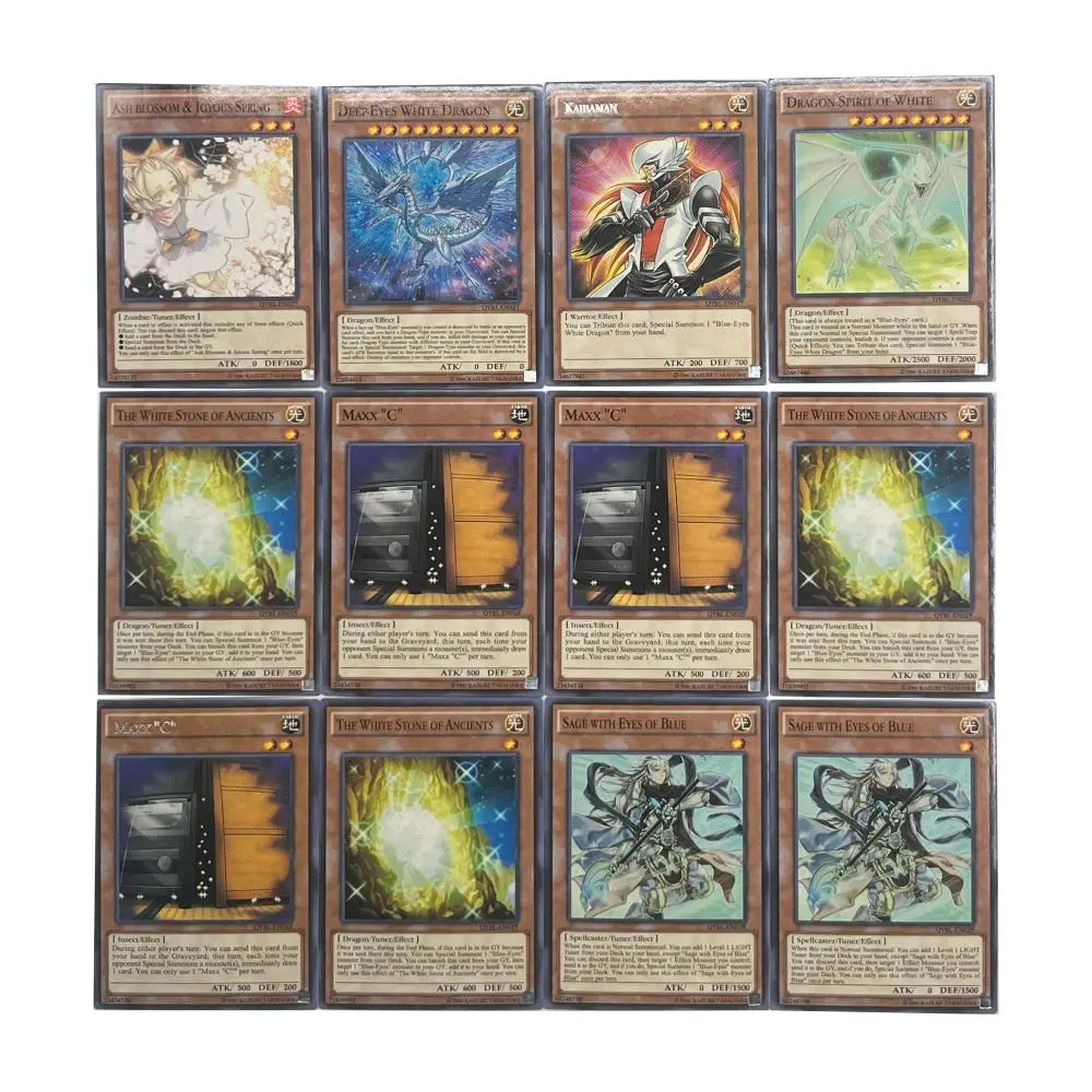 Yu-Gi-Oh Deck 831 BLUE-EYES-WHITE DRAGON PACK English Holographic Golden White Dragon Duel Game Collection Card with Tin Box
