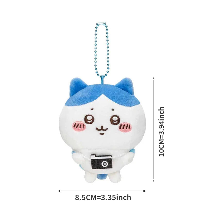 10Cm Miniso Cartoon Chiikawas Plush Doll Keychain Hachiwares Usagis Cute Pendant Outing Series Backpack Decoration Child Gifts
