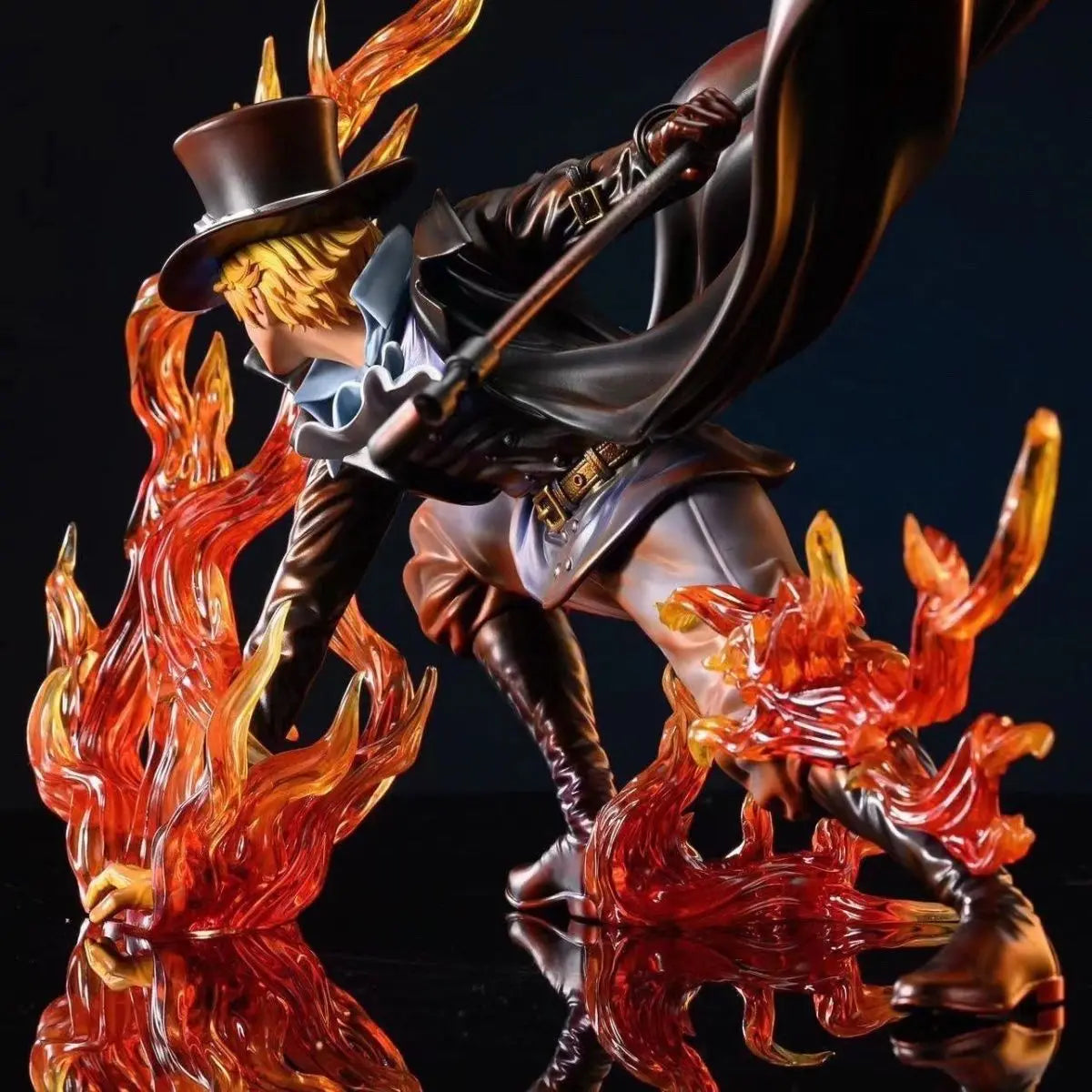 22cm Anime One Piece Sabo Figure IU Fire Fist Sabo Figures Revolutionary Army Figure Model Pvc Statue Doll Statue Toys Gift