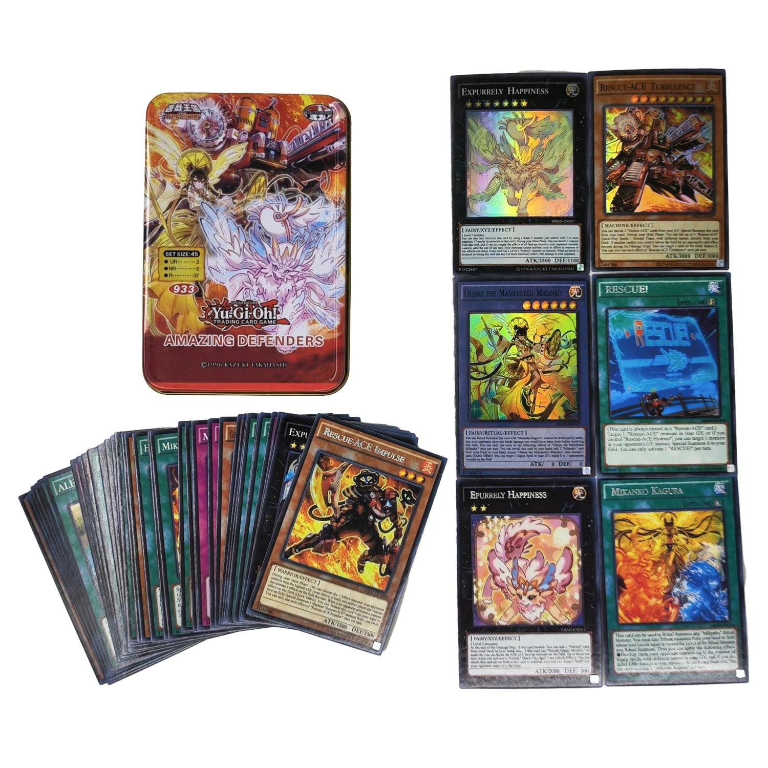 Yu Gi Oh Cards EGYPTIAN GOD PACK Card Deck English TCG Holographic Golden White Dragon Duel Game Collection Card with Tin Box