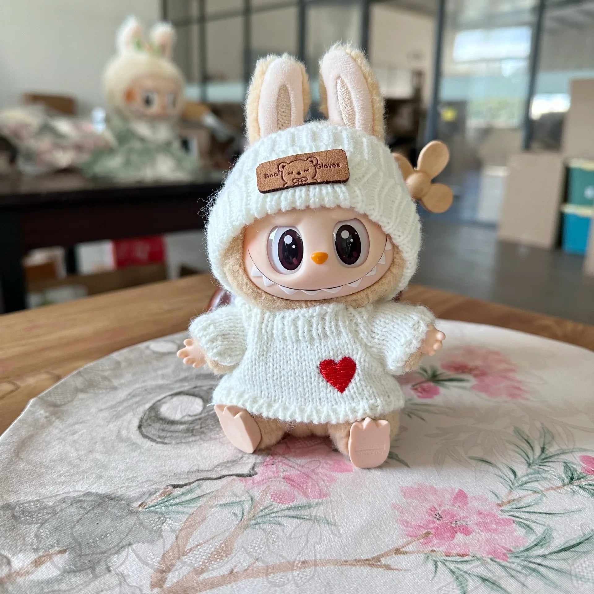 17cm Labubu I II Idol Dolls Scarf Hat Suits Clothing Plush Doll'S Clothes Outfit Accessories For Korea Kpop Exo Sitting Party