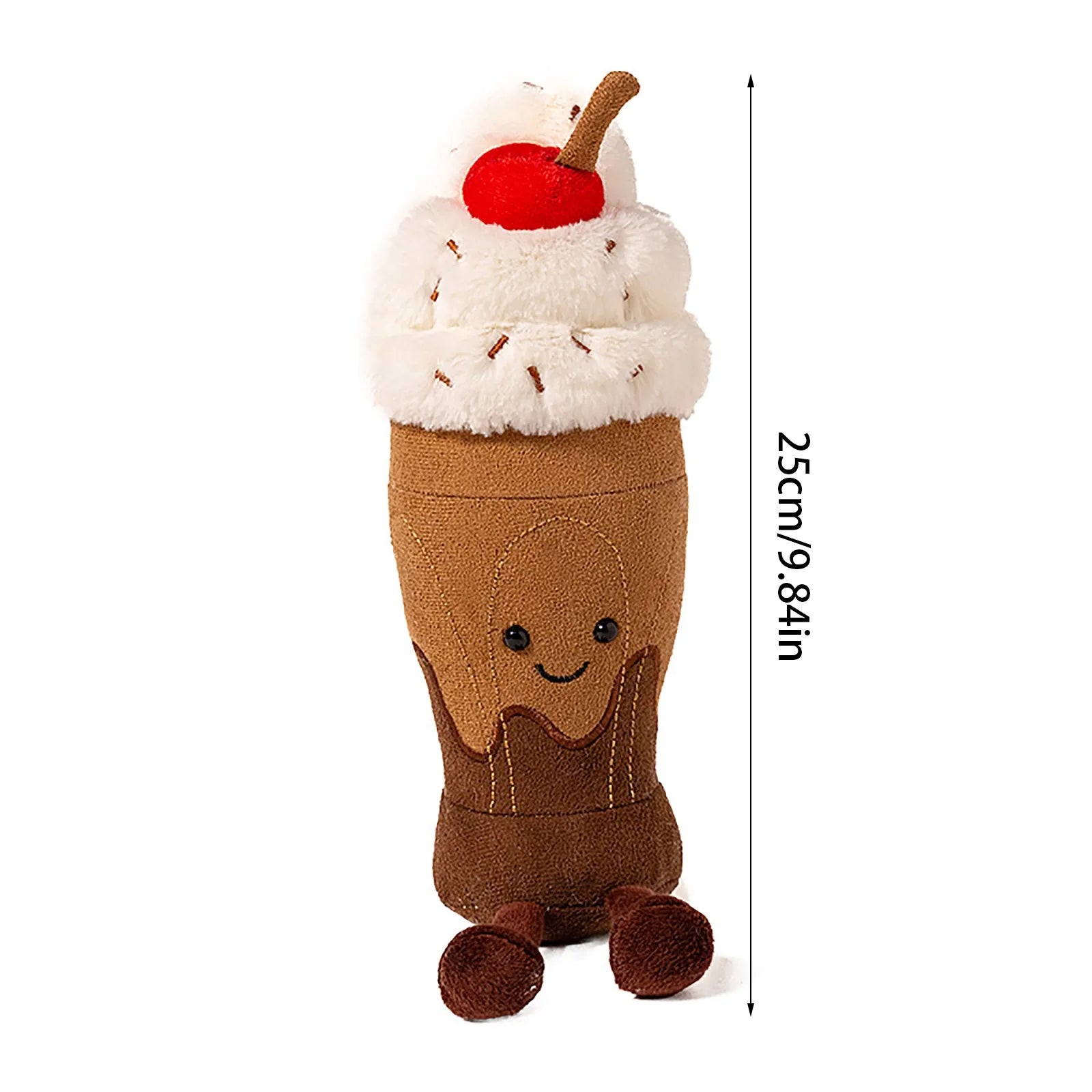 Jelly Cat 25cm Chocolate Milkshake 10cm Ice Cream Doll Desktop Decoration Cat And Dog Companion Toy Pet Holiday Gift
