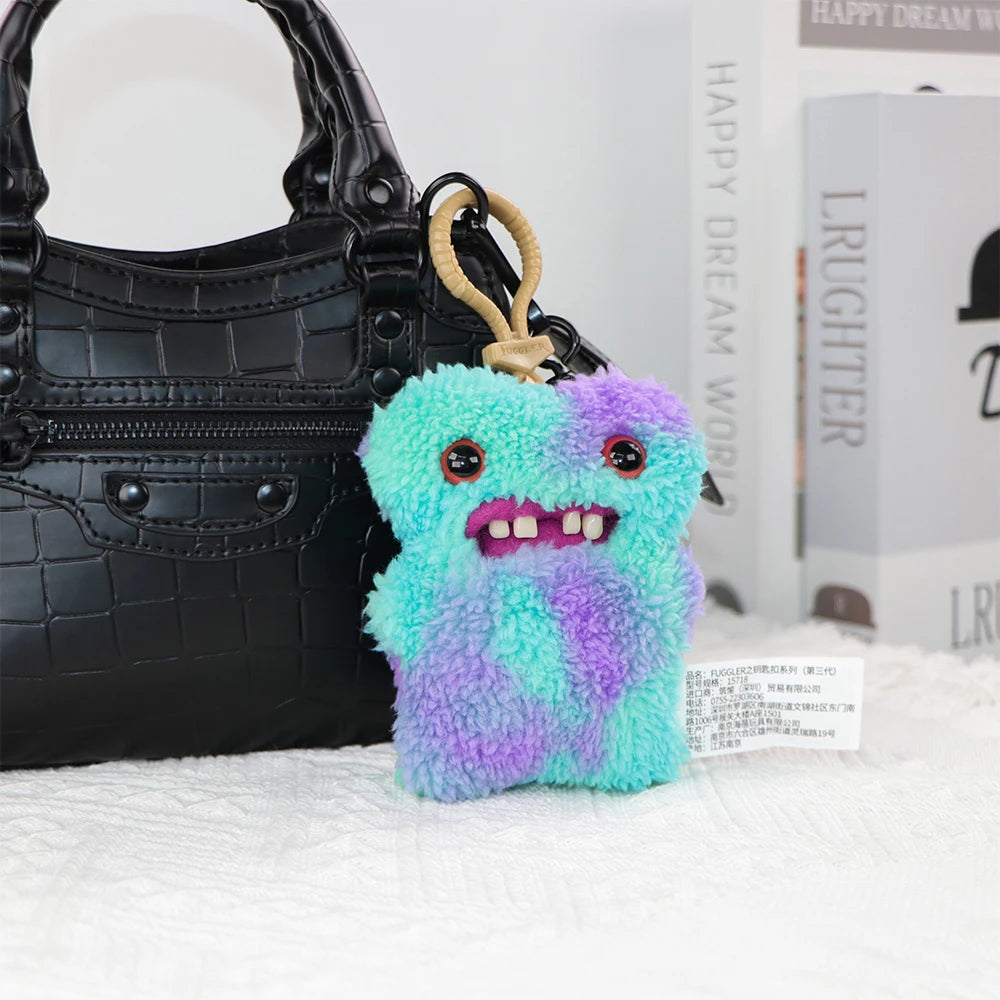 Fuggler Ugly Teeth Monsters Original Plush Toys Screamer Giggle Gaping Pranker Monster Keychain Punk Niche Fluffy Pendant Gift