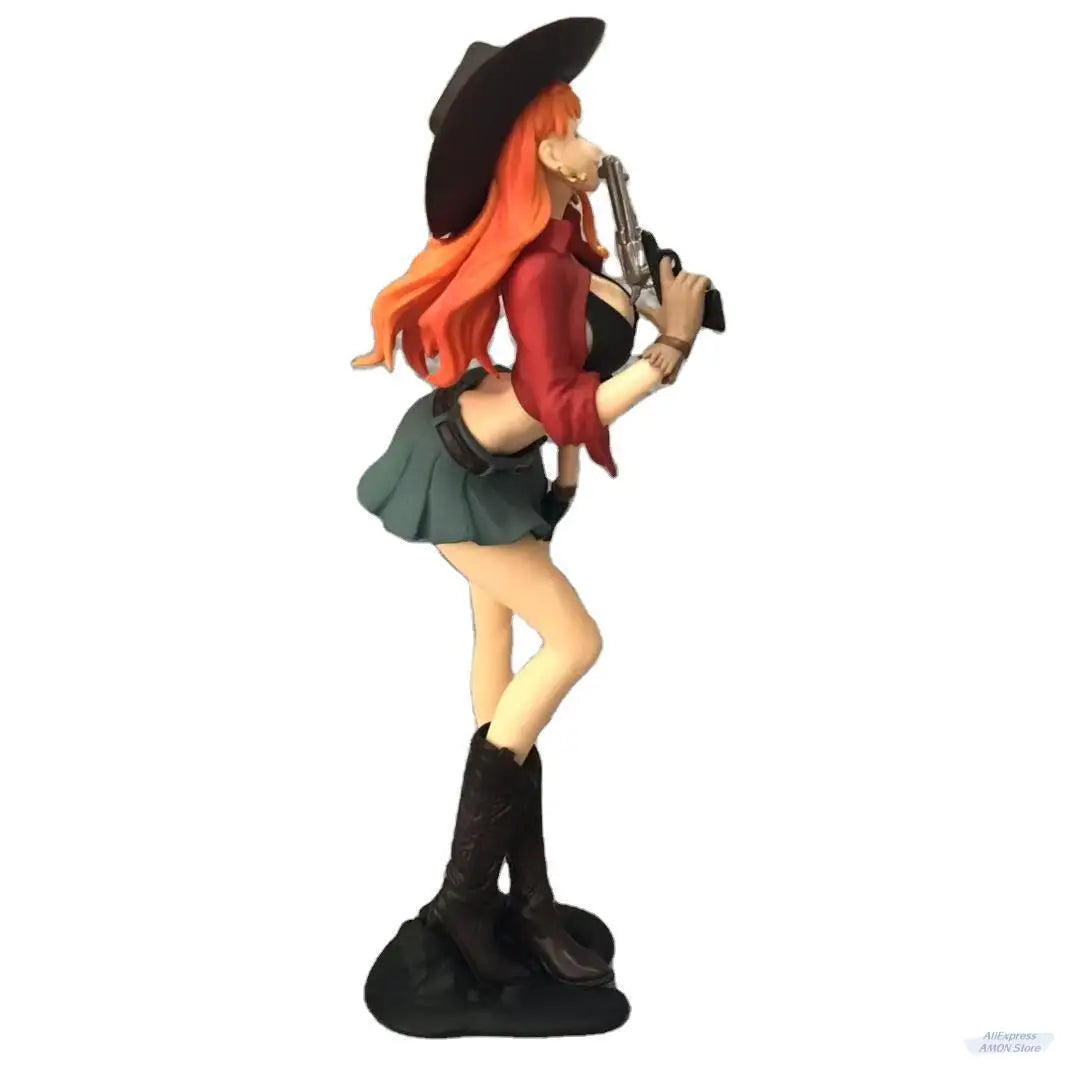 18CM Anime One Piece Figure Pvc Cowboy Nami Action Collectible Model Decorations Doll Toys Model Toy Collection