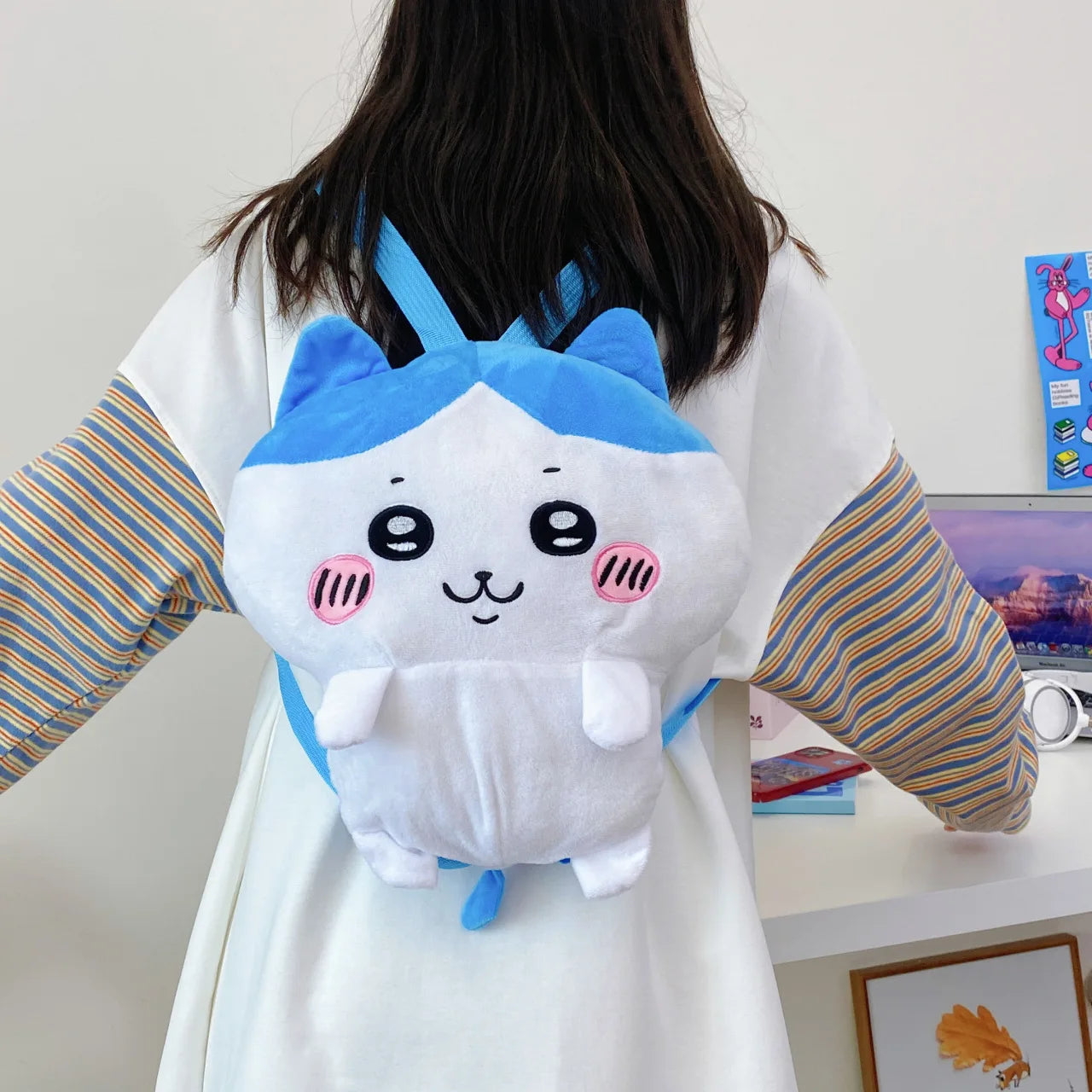 Backpack Doll Super Ins Cute Cartoon Bag Backpack Hachiware Usagi Soft Travel Portable Decoration Girls Gift