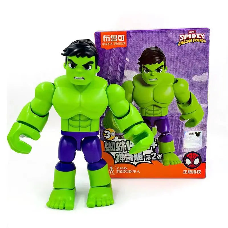 BLOKEES Avengers Assembled Handmade Doll, Spider Man Partner - Iron Man Hulk Toy Children's Day Gift,Home decoration,
