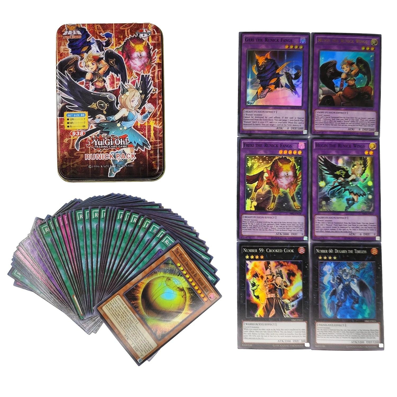 Yu Gi Oh Cards EGYPTIAN GOD PACK Card Deck English TCG Holographic Golden White Dragon Duel Game Collection Card with Tin Box
