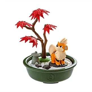 Original Re-ment Pokemon Potted Plant Figure Froslass Chespin Pikachu Squirtle Growlithe Lugia Model Action Figurine Xmas Gift