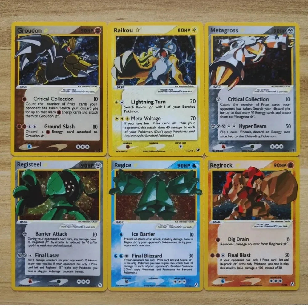 DIY 28PCS/Set PTCG Pokemon English Version Charizard Gyarados Mewtwo Flareon Latios Starry Flash Card Game Collection gift