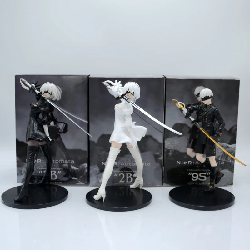 18cm NieR:Automata Ver1.1a YoRHa No.2 Type B Anime Girl Figure NieR Automata YoRHa No.9 Type 9S/2B Action Figure Model Doll Toys