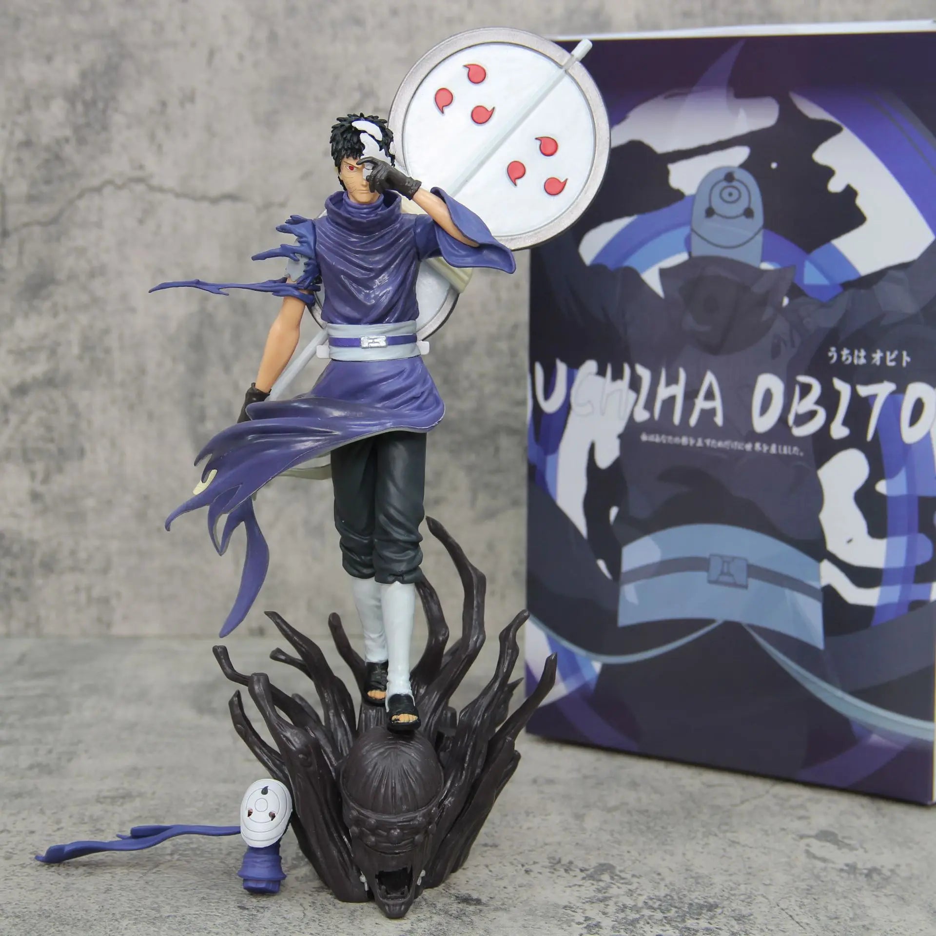 27cm Naruto Anime Figures Gk Ten Year Ninja Uchiha Obito Akatsuki Double Head Interchange Model Action Doll Collectable Boy Toys