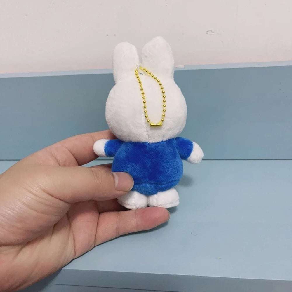 Kawaii Miffy Cute Pendant Cartoon Rabbit Can Stand Up Plush Fashion Versatile Backpack Decoration Key Chain Girl Gift