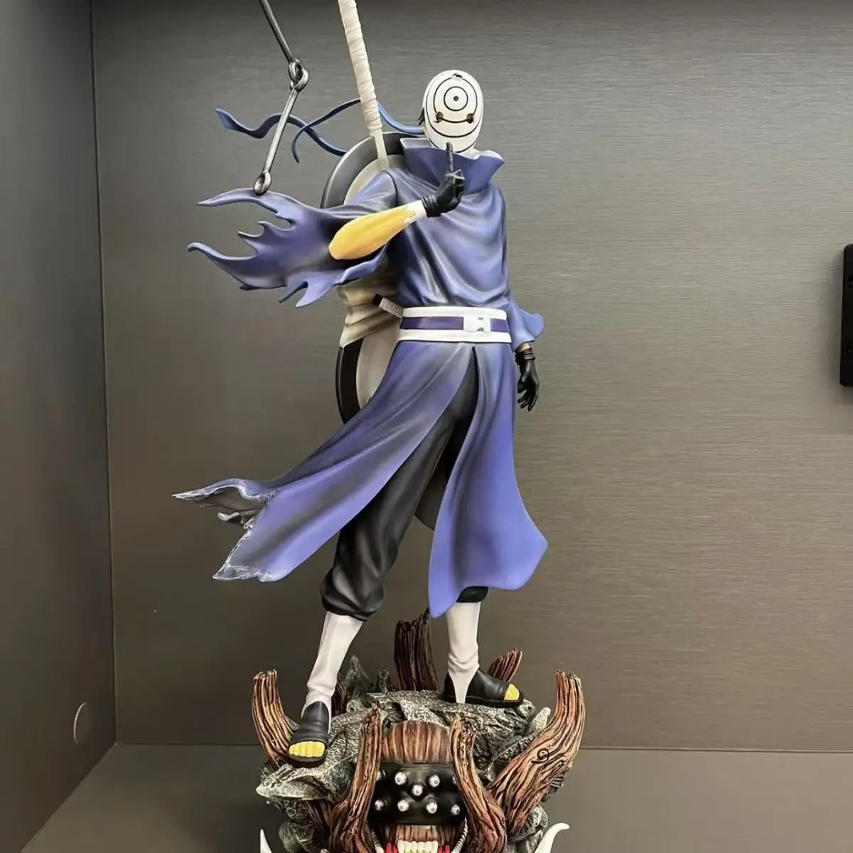 22cm NARUTO Anime Figures GK Uchiha Obito Double Headed Model Peripheral Doll PVC Collect Toys Statue Birthday Ornament Gift
