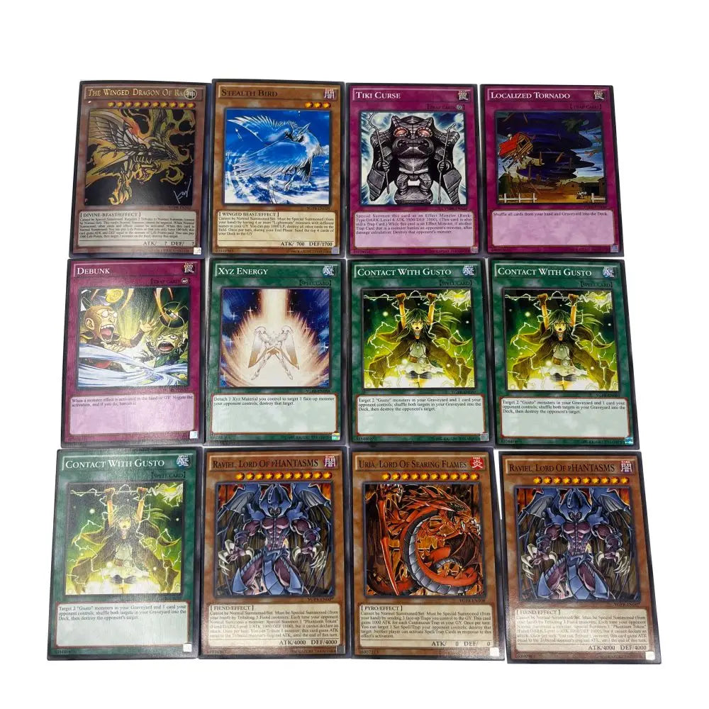 Yu-Gi-Oh Deck 341 THE GOD OF LIGHT CREATION English Holographic Golden White Dragon Duel Game Collection Card with Tin Box
