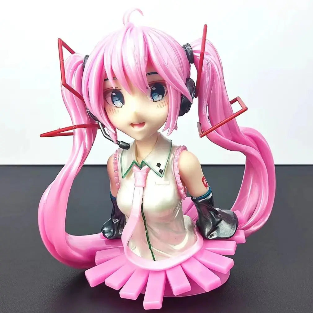 16cm Anime Hatsune Miku Figure Three colors Bust Collectible Kawaii PVC Action Figure Model Doll Toys for Christmas Gifts