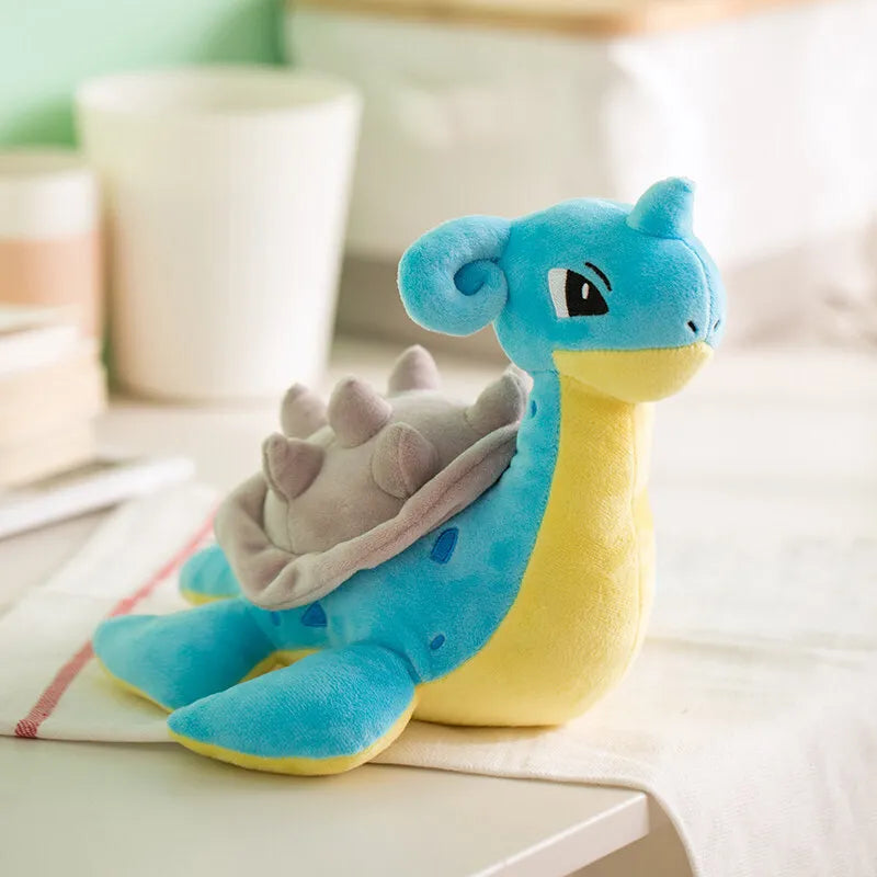 Kawaii Pokemon Lapras Stuffed Toys Cartoon Cute Water Sprit Plush Dolls Throw Pillow Birthday Gift For Kids Friends Boys